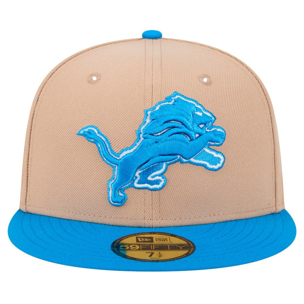 Detroit Lions New Era Logo Main 59FIFTY Fitted Hat - Tan for sale