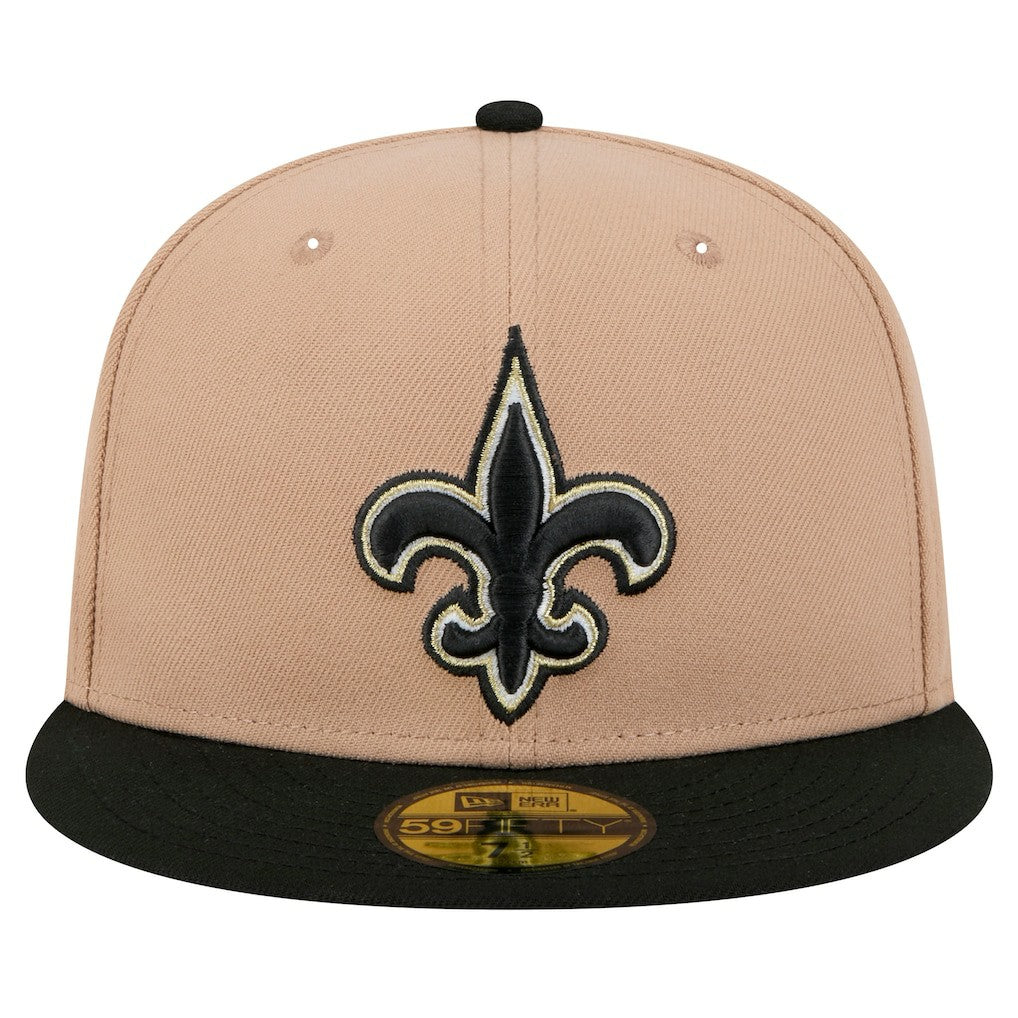 New Orleans Saints New Era Logo Main 59FIFTY Fitted Hat - Tan sale