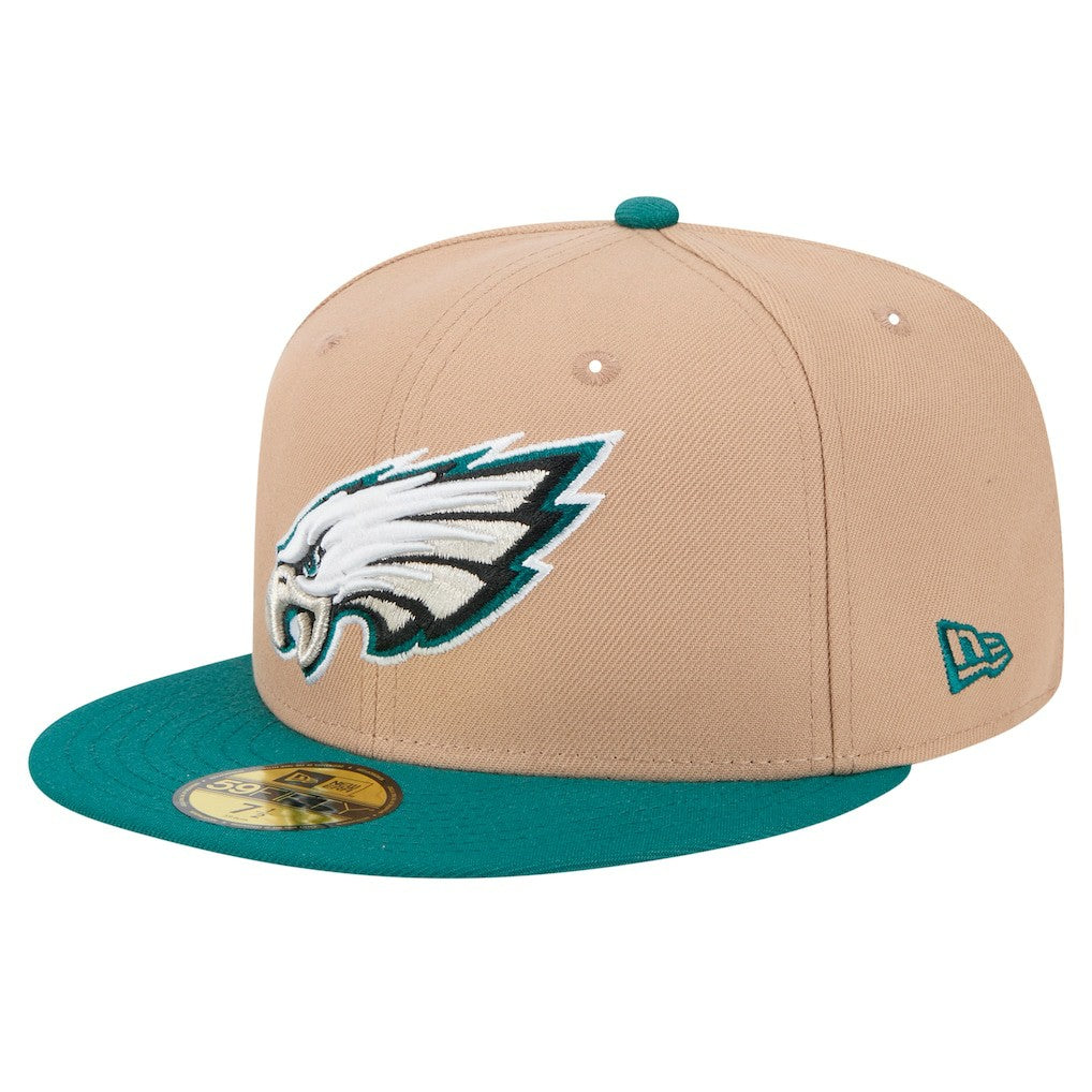 Philadelphia Eagles New Era Logo Main 59FIFTY Fitted Hat - Tan online