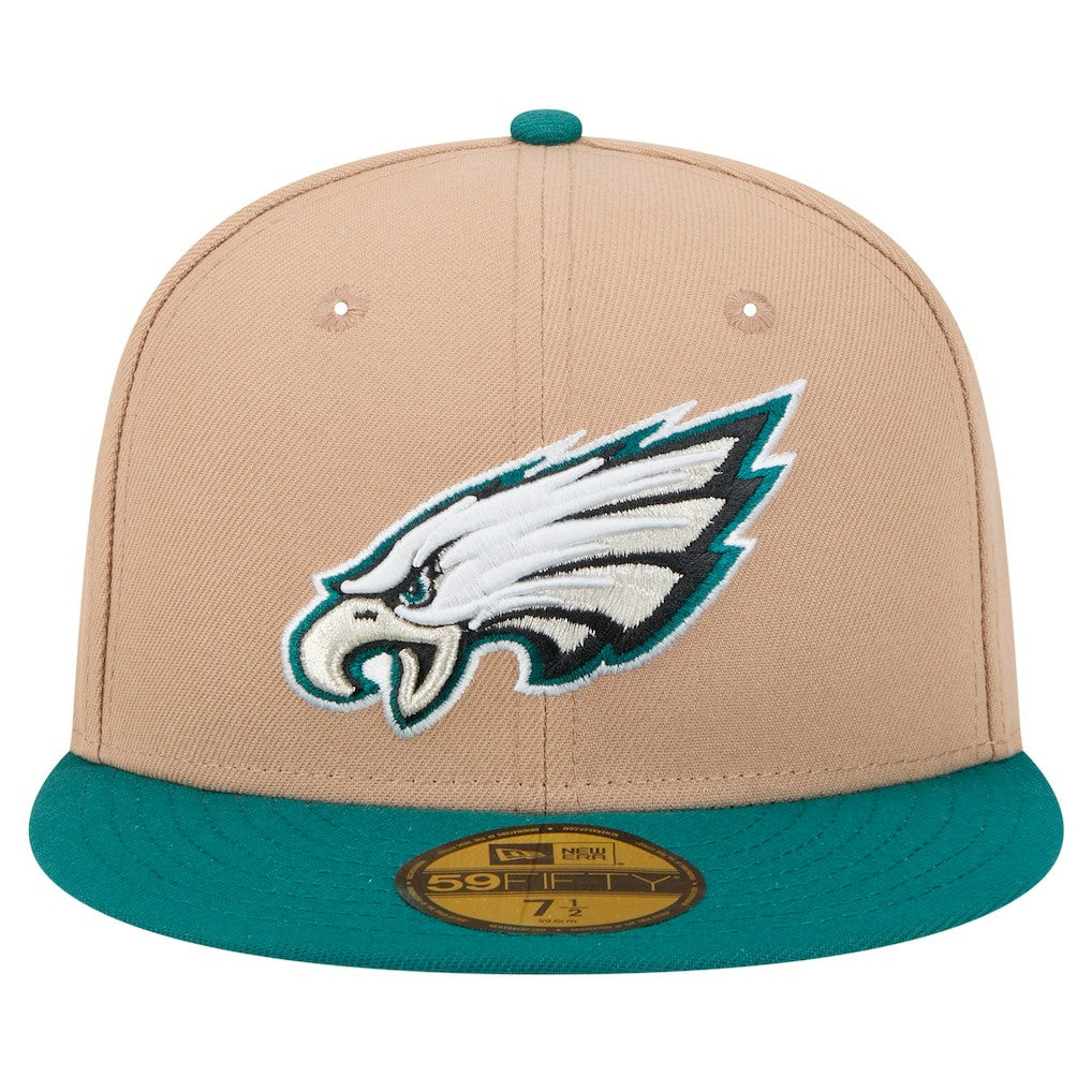 Philadelphia Eagles New Era Logo Main 59FIFTY Fitted Hat - Tan online
