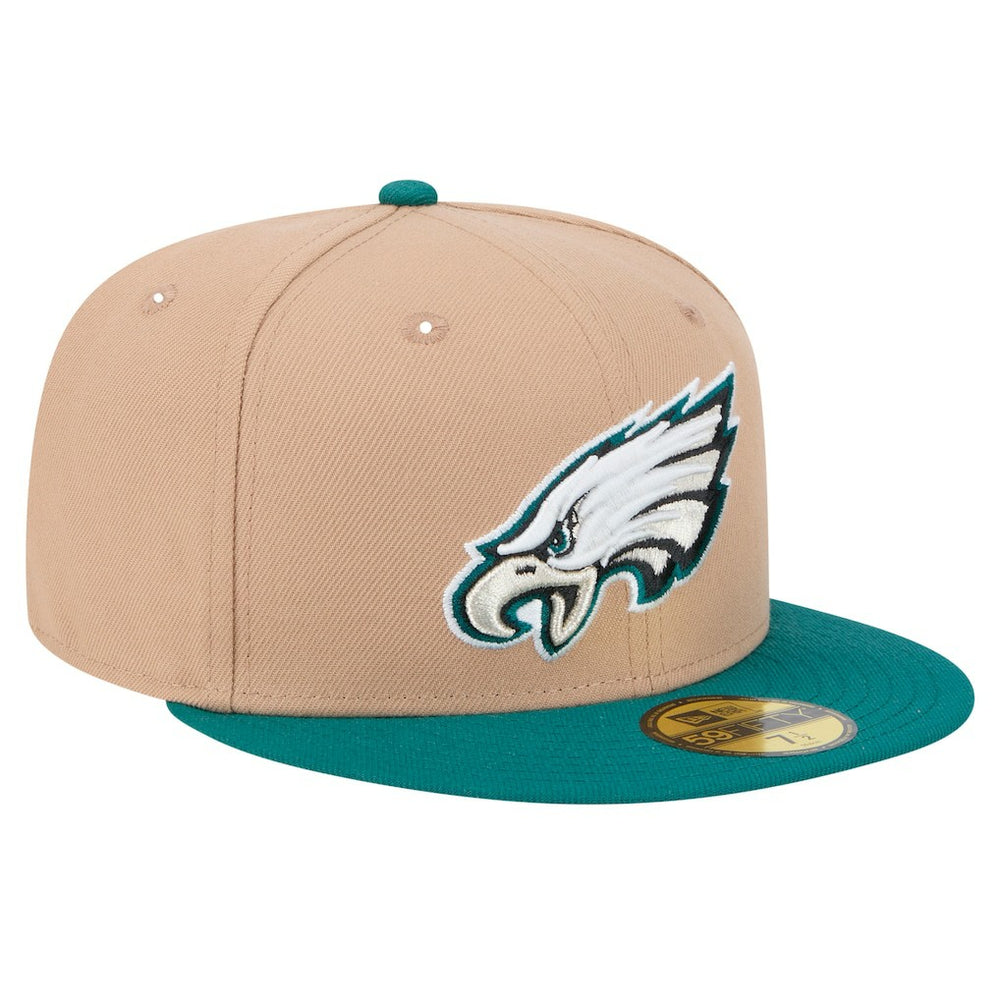 Philadelphia Eagles New Era Logo Main 59FIFTY Fitted Hat - Tan online