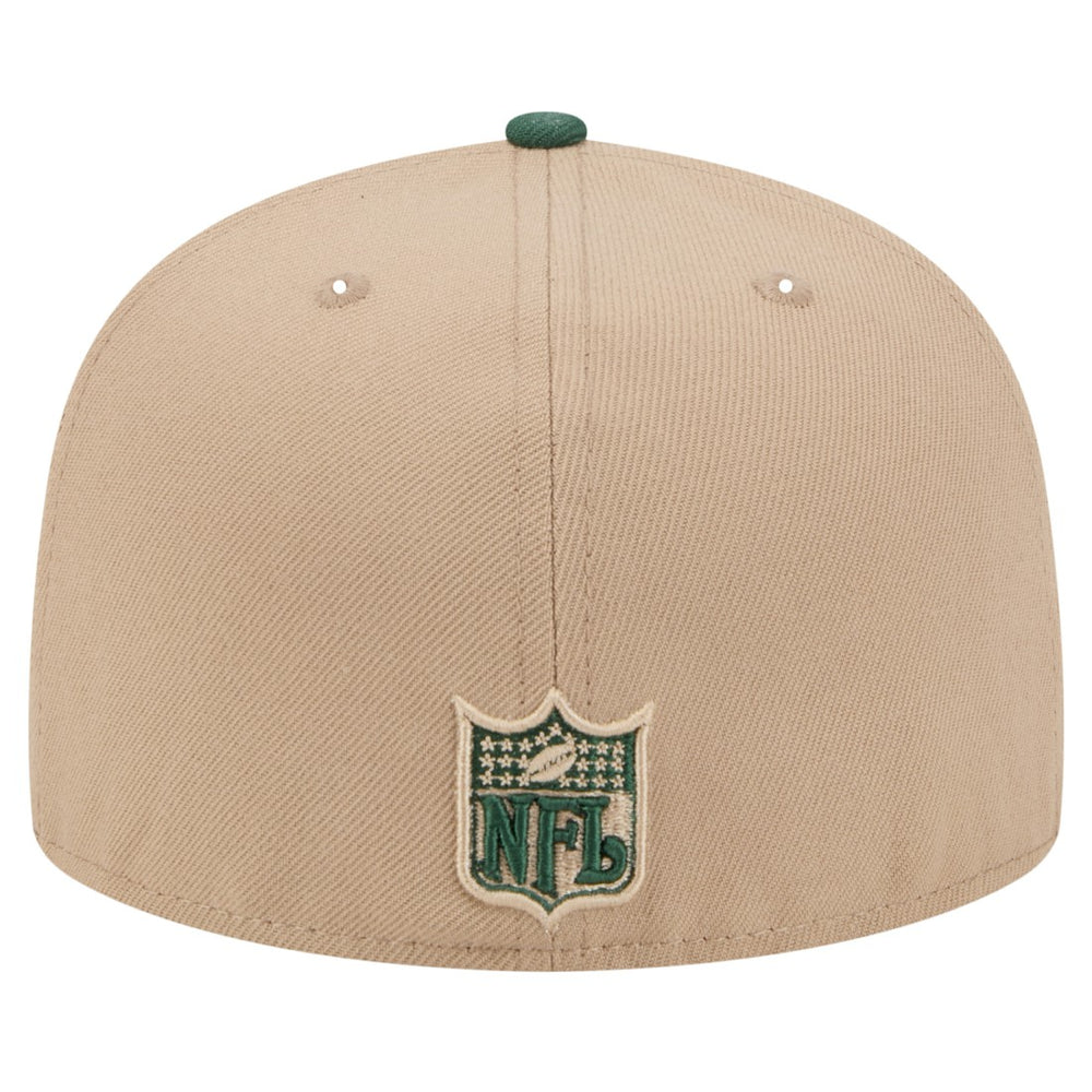 Green Bay Packers New Era Throwback Logo Main 59FIFTY Fitted Hat - Tan for sale