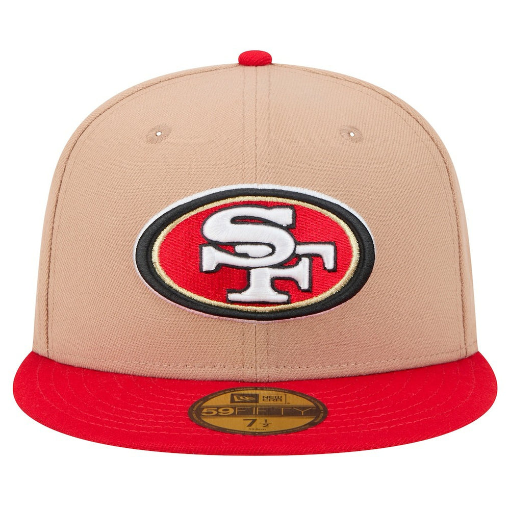 San Francisco 49ers New Era Logo Main 59FIFTY Fitted Hat - Tan sale