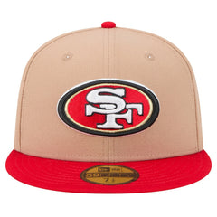 San Francisco 49ers New Era Logo Main 59FIFTY Fitted Hat - Tan sale