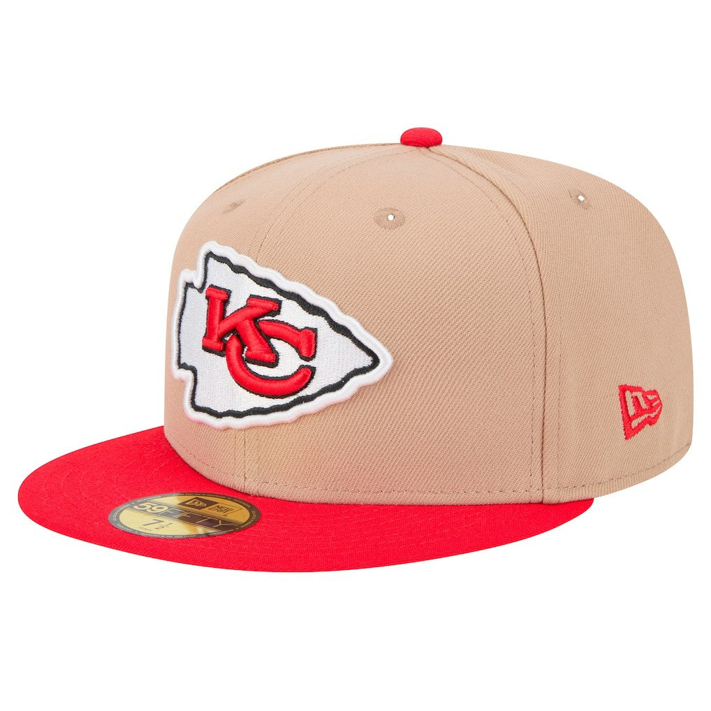 Kansas City Chiefs New Era Logo Main 59FIFTY Fitted Hat - Tan online