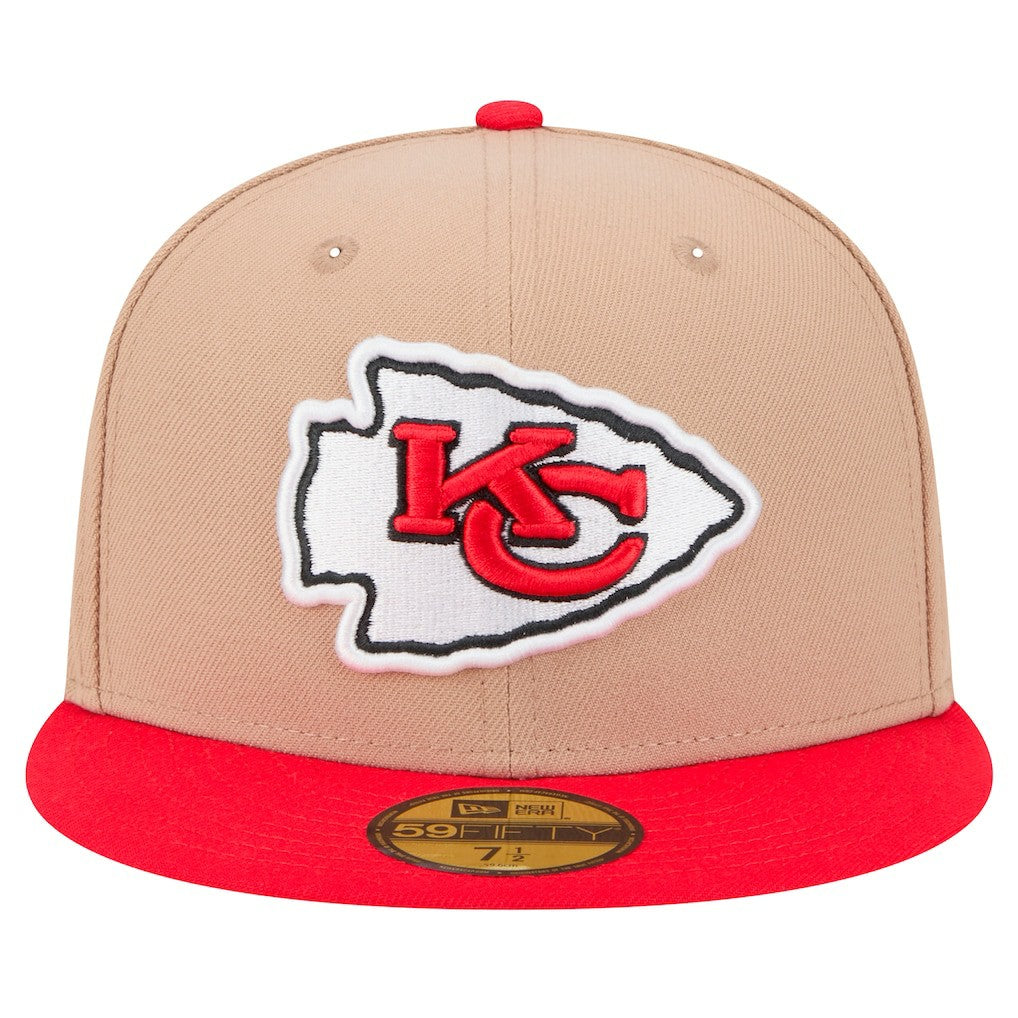 Kansas City Chiefs New Era Logo Main 59FIFTY Fitted Hat - Tan online