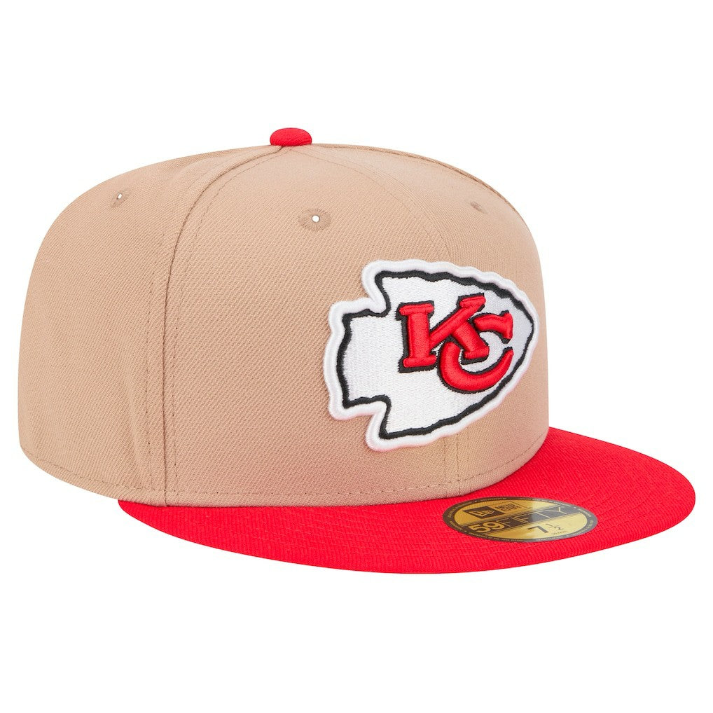 Kansas City Chiefs New Era Logo Main 59FIFTY Fitted Hat - Tan online