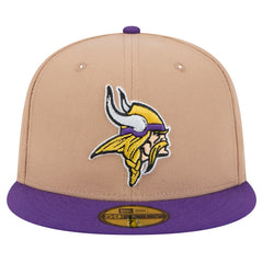 Minnesota Vikings New Era Logo Main 59FIFTY Fitted Hat - Tan sale