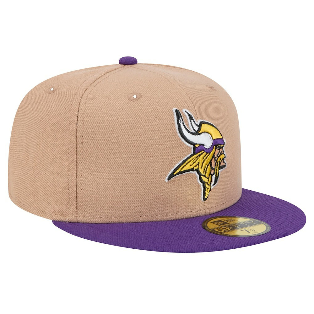 Minnesota Vikings New Era Logo Main 59FIFTY Fitted Hat - Tan sale