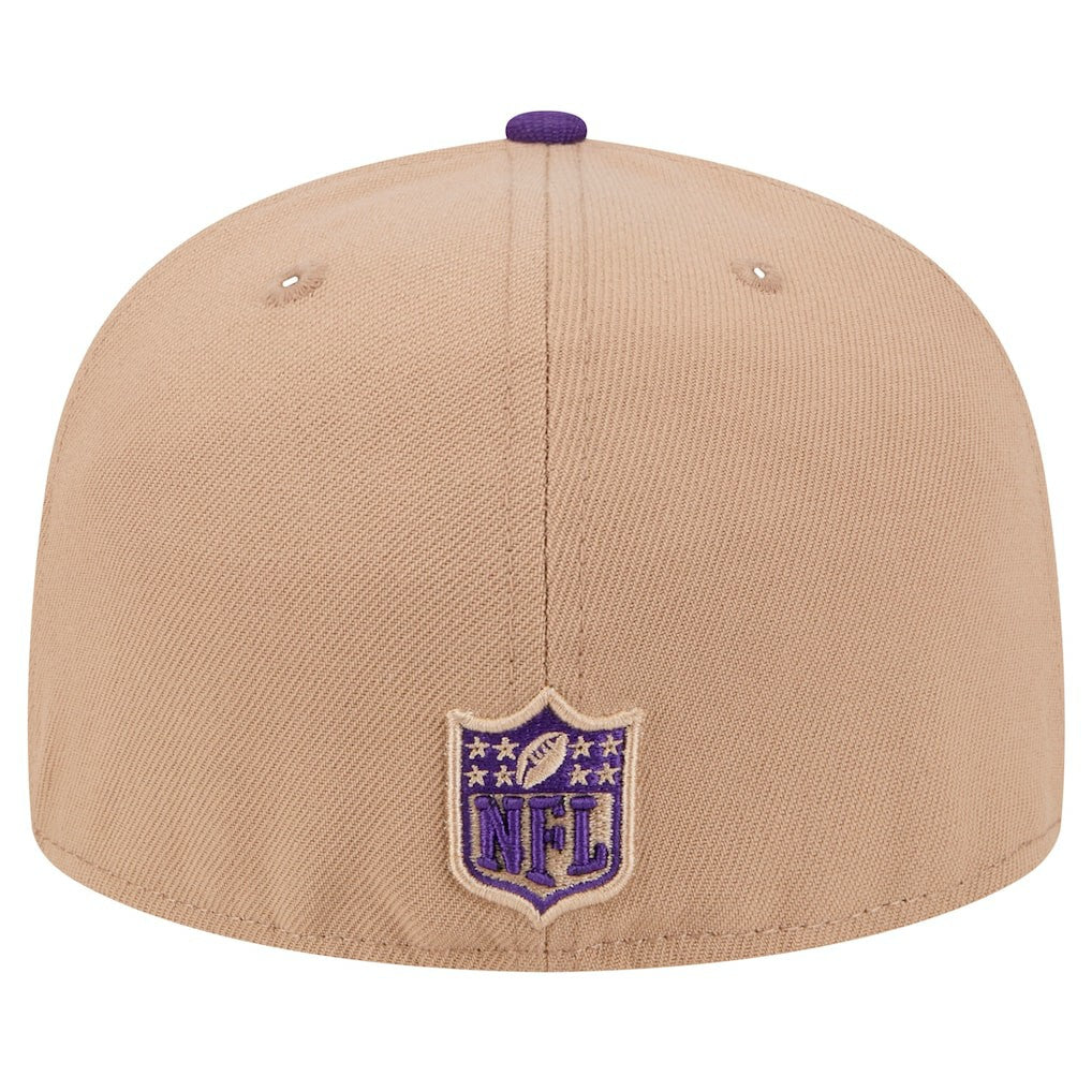 Minnesota Vikings New Era Logo Main 59FIFTY Fitted Hat - Tan sale