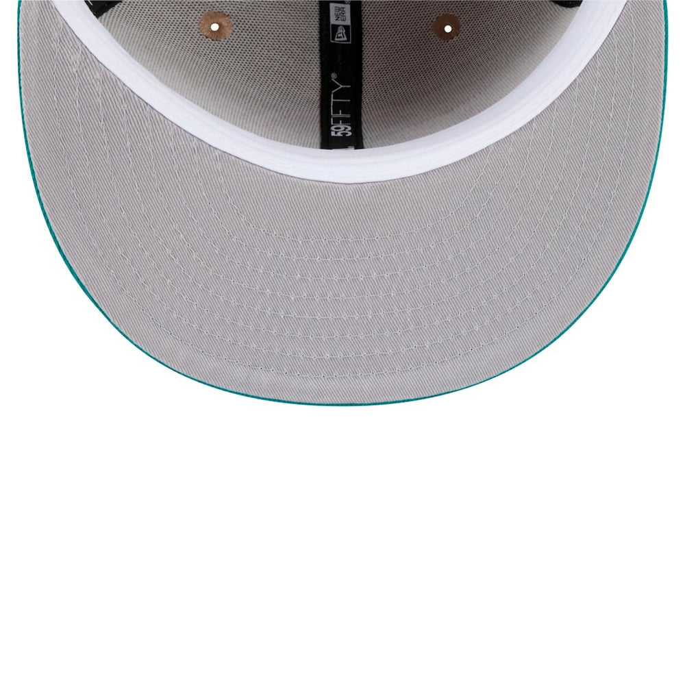 Miami Dolphins New Era Throwback Logo Main 59FIFTY Fitted Hat - Tan sale
