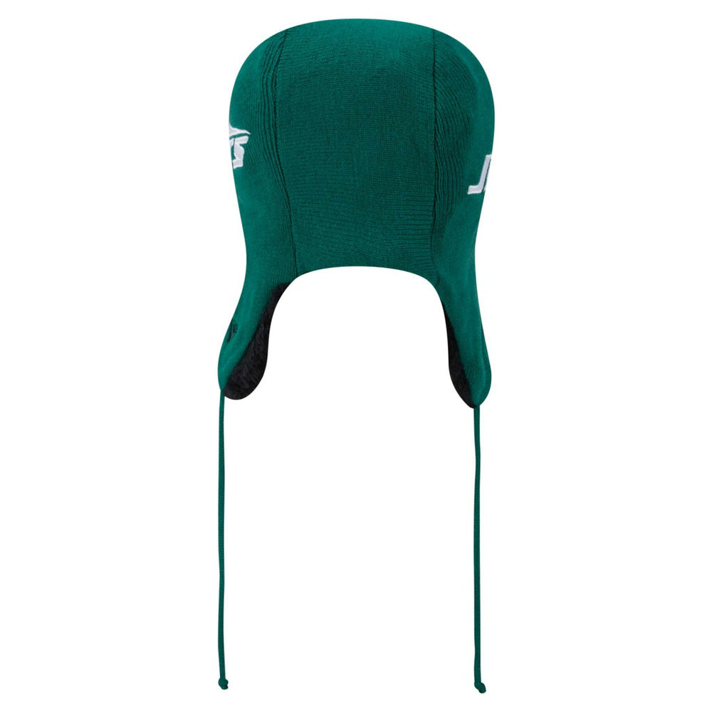 New York Jets New Era Helmet Head Trapper Knit Hat - Green on sale