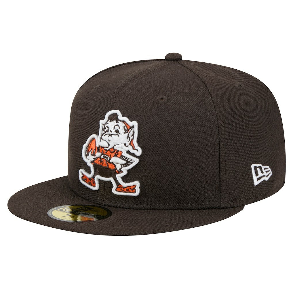 New Era Cleveland Browns Brown Throwback Main 59FIFTY Fitted Hat discount