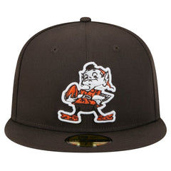 New Era Cleveland Browns Brown Throwback Main 59FIFTY Fitted Hat discount