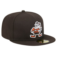 New Era Cleveland Browns Brown Throwback Main 59FIFTY Fitted Hat discount