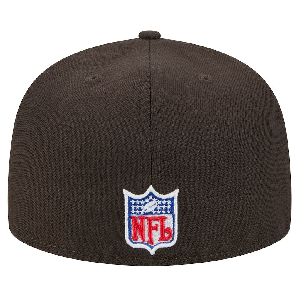 New Era Cleveland Browns Brown Throwback Main 59FIFTY Fitted Hat discount