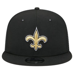 New Orleans Saints New Era Main Trucker 9FIFTY Snapback Hat - Black discount
