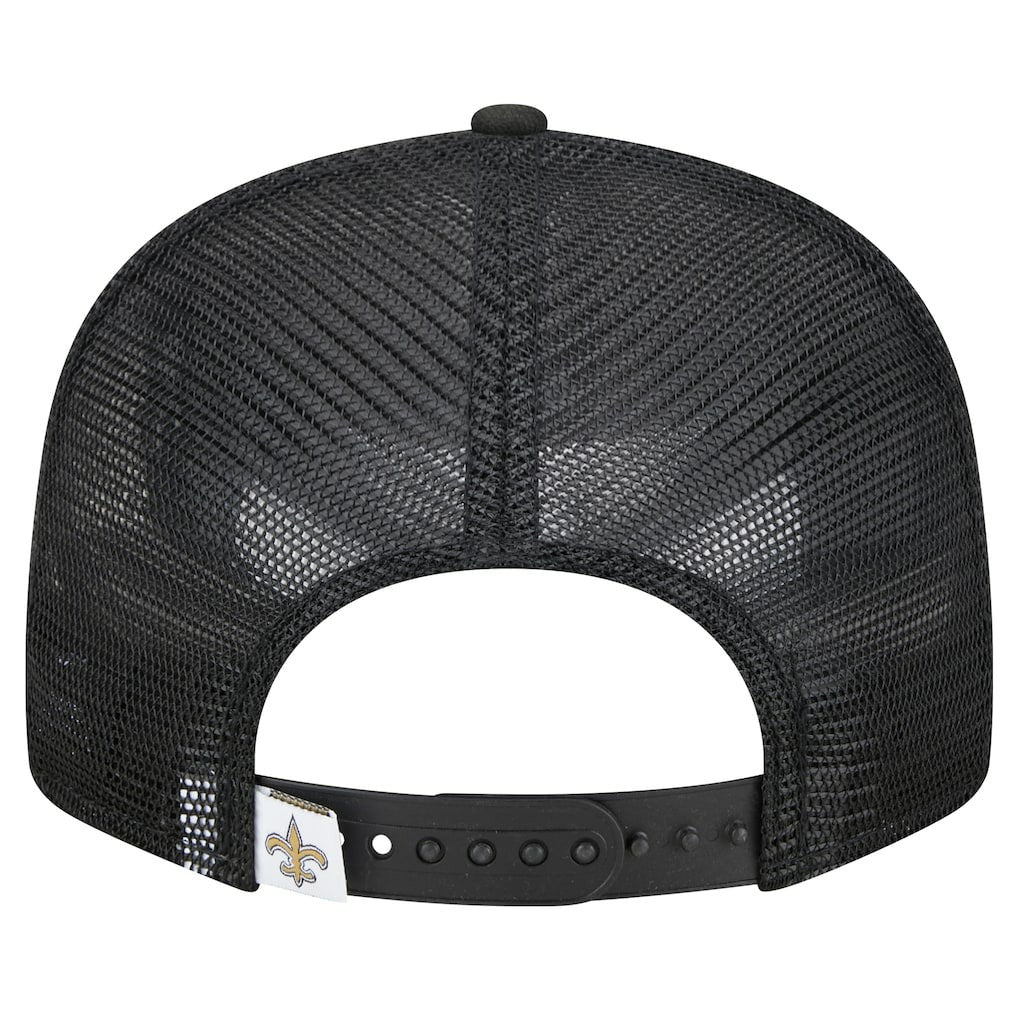 New Orleans Saints New Era Main Trucker 9FIFTY Snapback Hat - Black discount