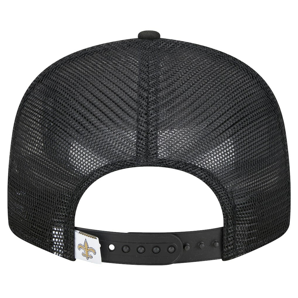 New Orleans Saints New Era Main Trucker 9FIFTY Snapback Hat - Black discount