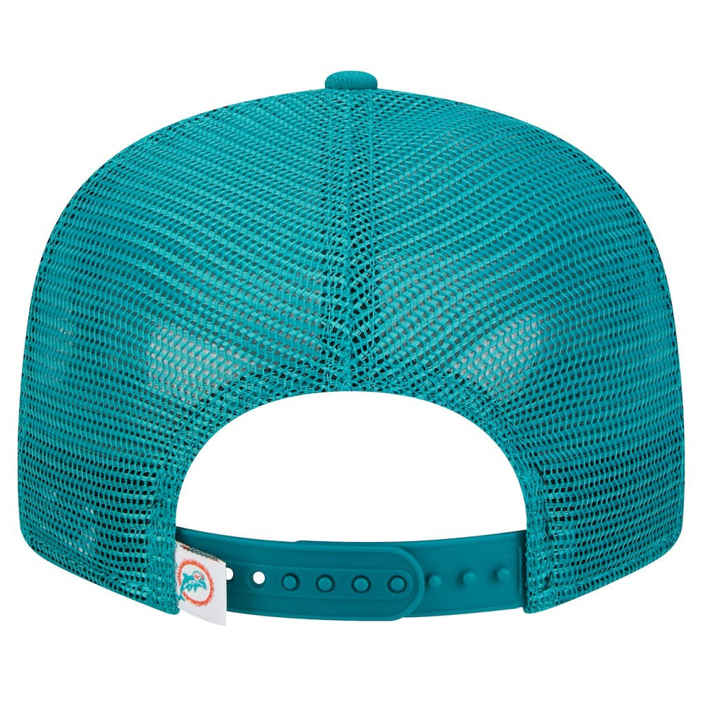 Miami Dolphins New Era Throwback Main Trucker 9FIFTY Snapback Hat - Aqua outlet