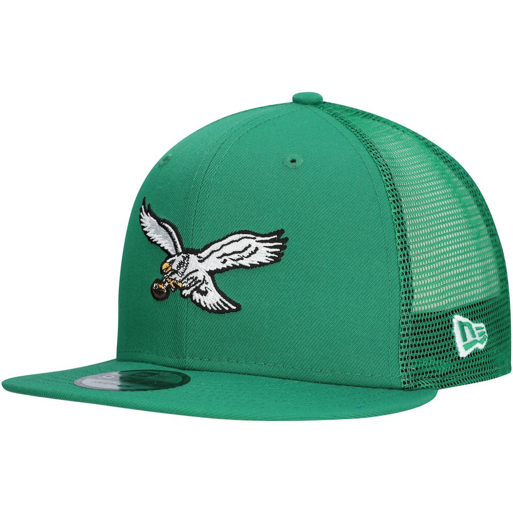 Philadelphia Eagles New Era Throwback Main Trucker 9FIFTY Snapback Hat - Kelly Green outlet