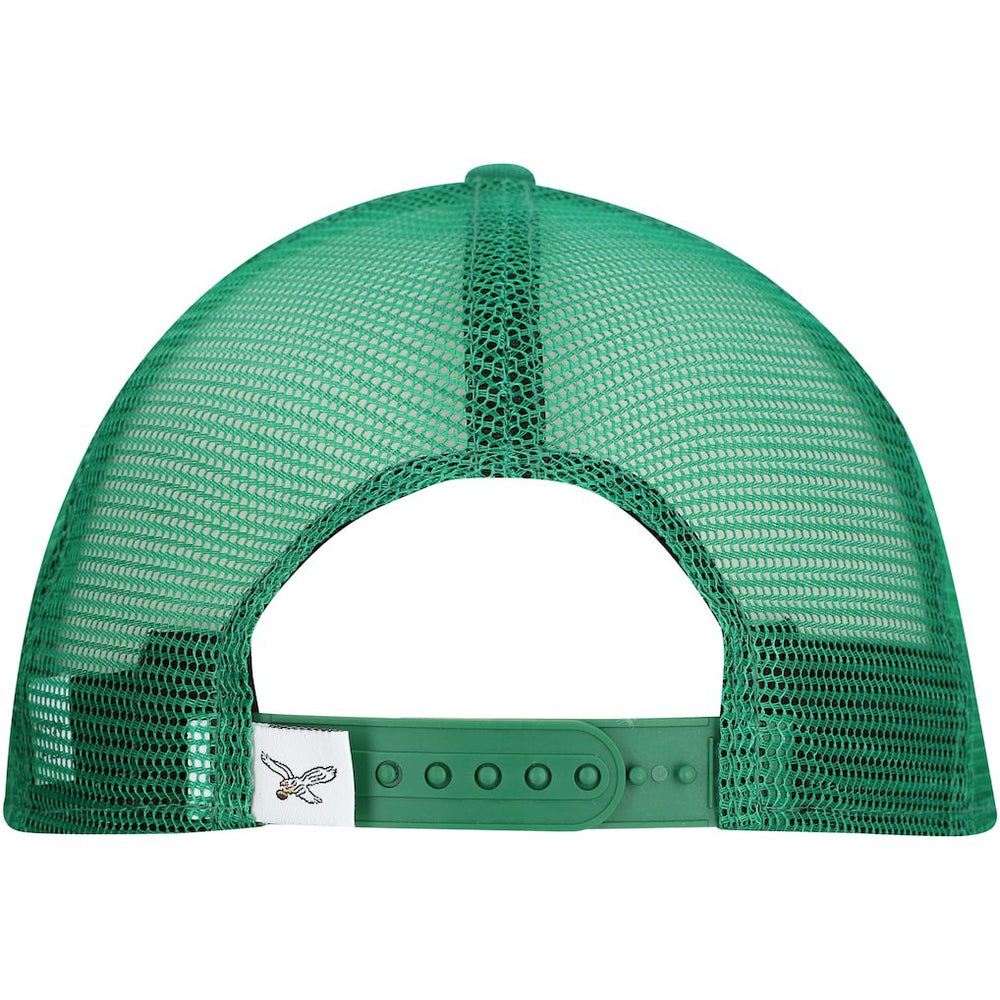 Philadelphia Eagles New Era Throwback Main Trucker 9FIFTY Snapback Hat - Kelly Green outlet