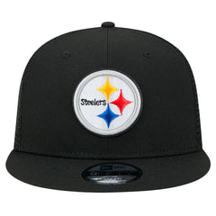Pittsburgh Steelers New Era Main Trucker 9FIFTY Snapback Hat - Black for sale