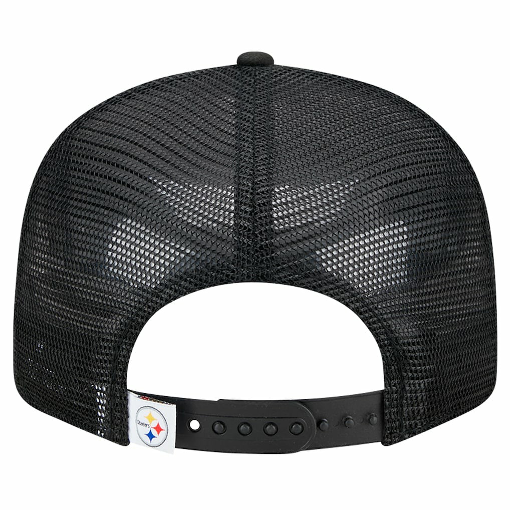 Pittsburgh Steelers New Era Main Trucker 9FIFTY Snapback Hat - Black for sale