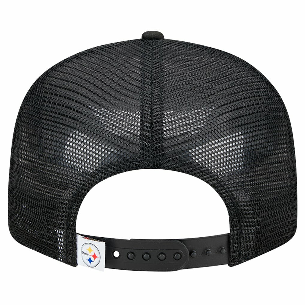Pittsburgh Steelers New Era Main Trucker 9FIFTY Snapback Hat - Black for sale