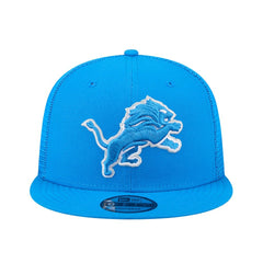 Detroit Lions New Era Main Trucker 9FIFTY Snapback Hat - Blue sale