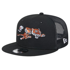 Cincinnati Bengals New Era Throwback Main Trucker 9FIFTY Snapback Hat - Black on sale