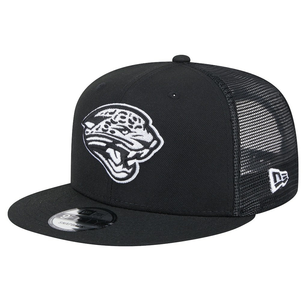 New Era Jacksonville Jaguars Black Main Trucker 9FIFTY Snapback Hat online