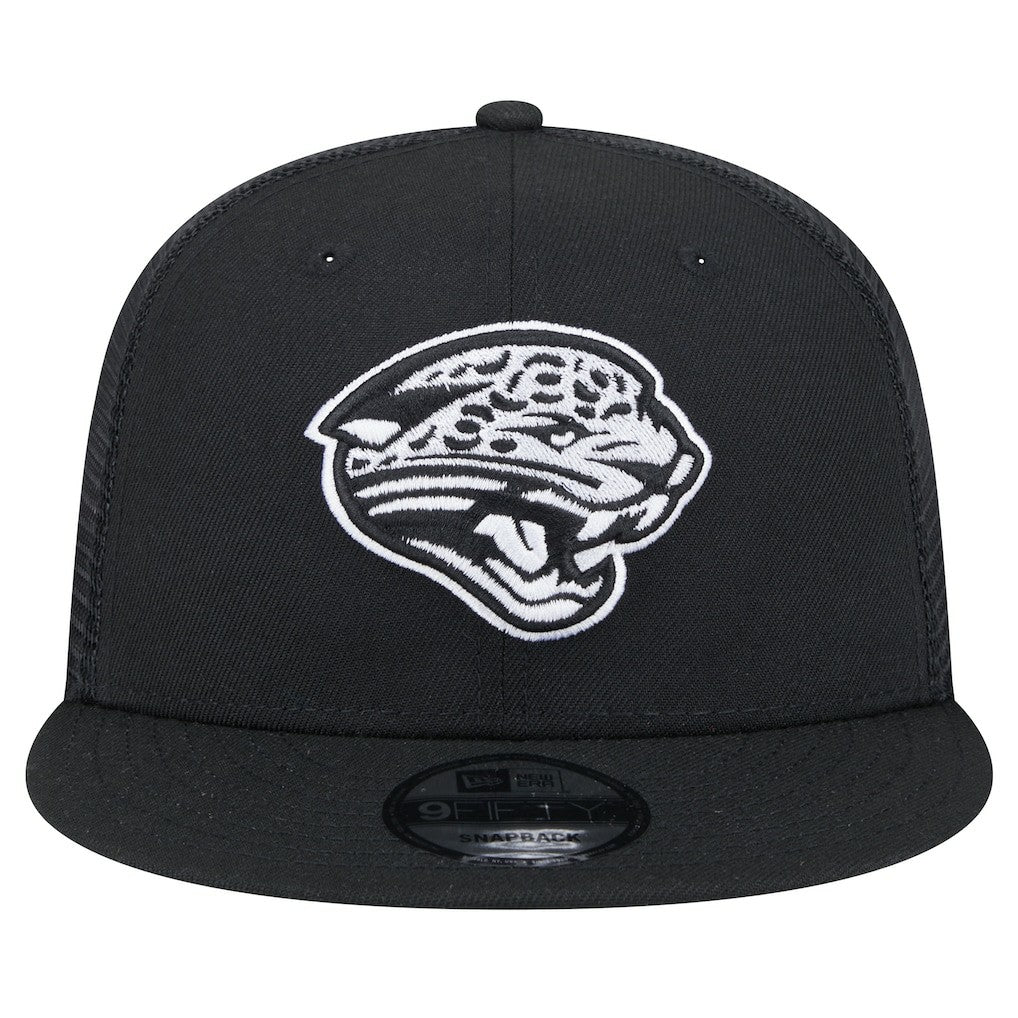 New Era Jacksonville Jaguars Black Main Trucker 9FIFTY Snapback Hat online
