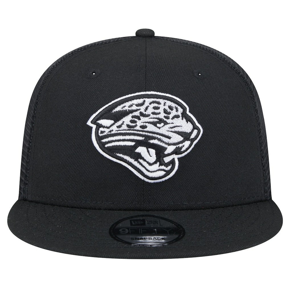 New Era Jacksonville Jaguars Black Main Trucker 9FIFTY Snapback Hat online