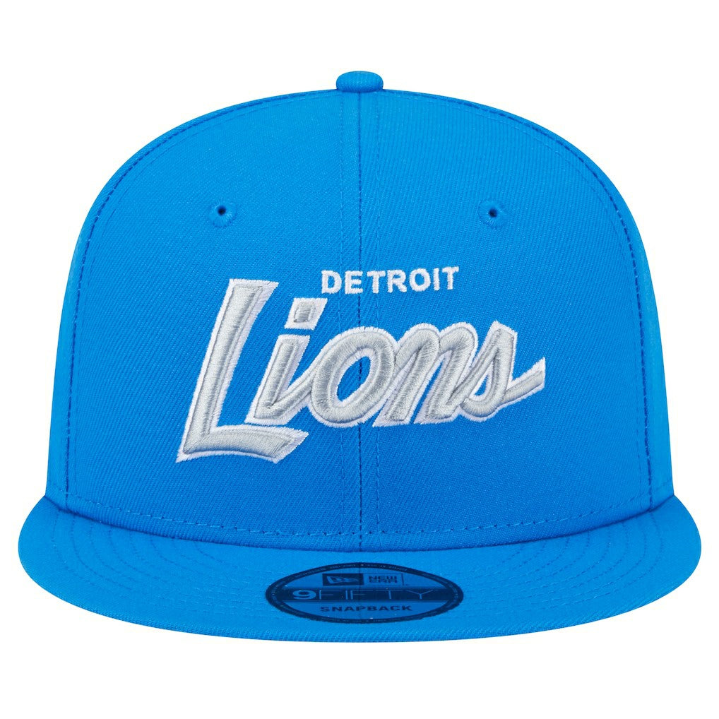 Detroit Lions New Era Main Script 9FIFTY Snapback Hat - Blue online