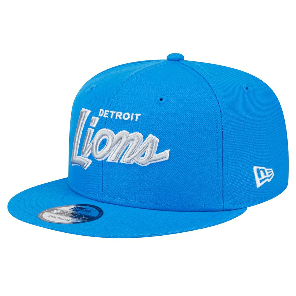 Detroit Lions New Era Main Script 9FIFTY Snapback Hat - Blue online