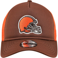 Cleveland Browns New Era Youth A-Frame 9FORTY Trucker Adjustable Hat - Brown sale