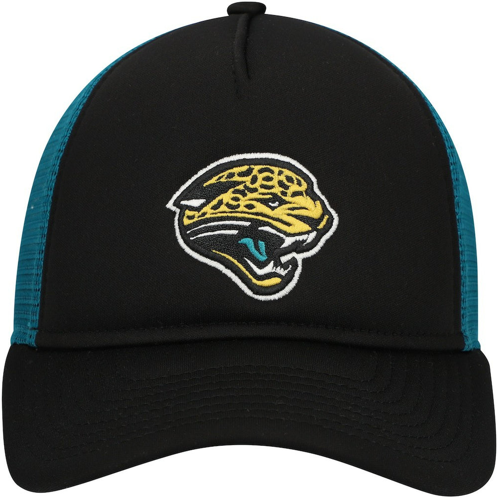 Jacksonville Jaguars New Era Youth A-Frame 9FORTY Trucker Adjustable Hat - Black discount