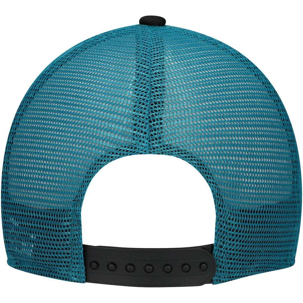 Jacksonville Jaguars New Era Youth A-Frame 9FORTY Trucker Adjustable Hat - Black discount