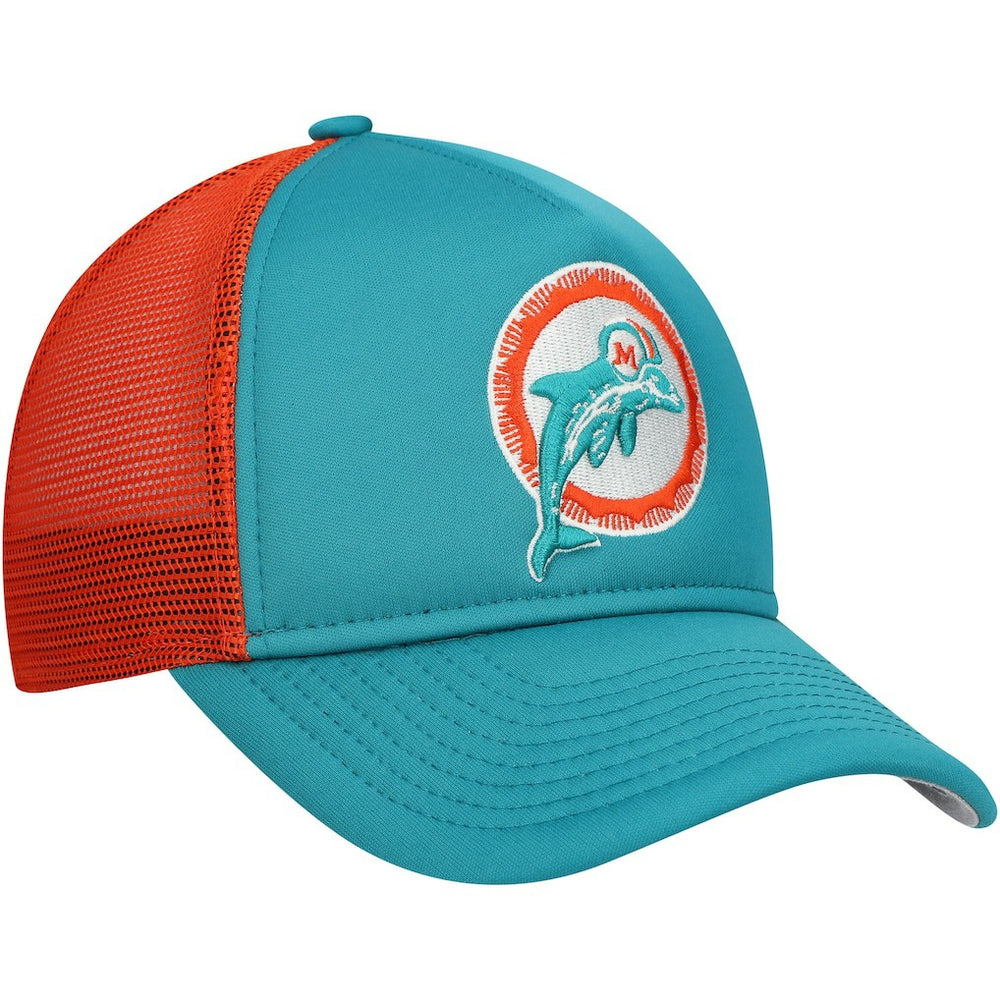 Miami Dolphins New Era Youth A-Frame 9FORTY Trucker Adjustable Hat - Aqua on sale