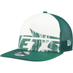 New York Jets New Era Youth Distressed 9FIFTY A-Frame Snapback Hat - White/Green outlet