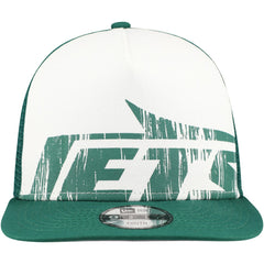New York Jets New Era Youth Distressed 9FIFTY A-Frame Snapback Hat - White/Green outlet
