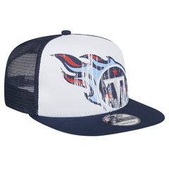 Tennessee Titans New Era Youth Distressed 9FIFTY A-Frame Snapback Hat - White/Navy sale