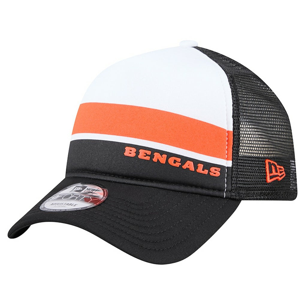 Cincinnati Bengals New Era Youth Sport Night Color Block 9FORTY A-Frame Trucker Adjustable Hat - Black online