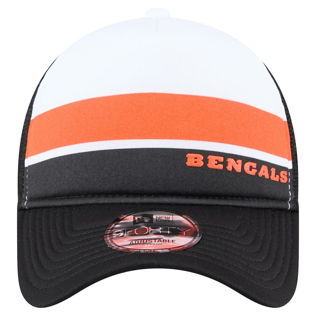 Cincinnati Bengals New Era Youth Sport Night Color Block 9FORTY A-Frame Trucker Adjustable Hat - Black online