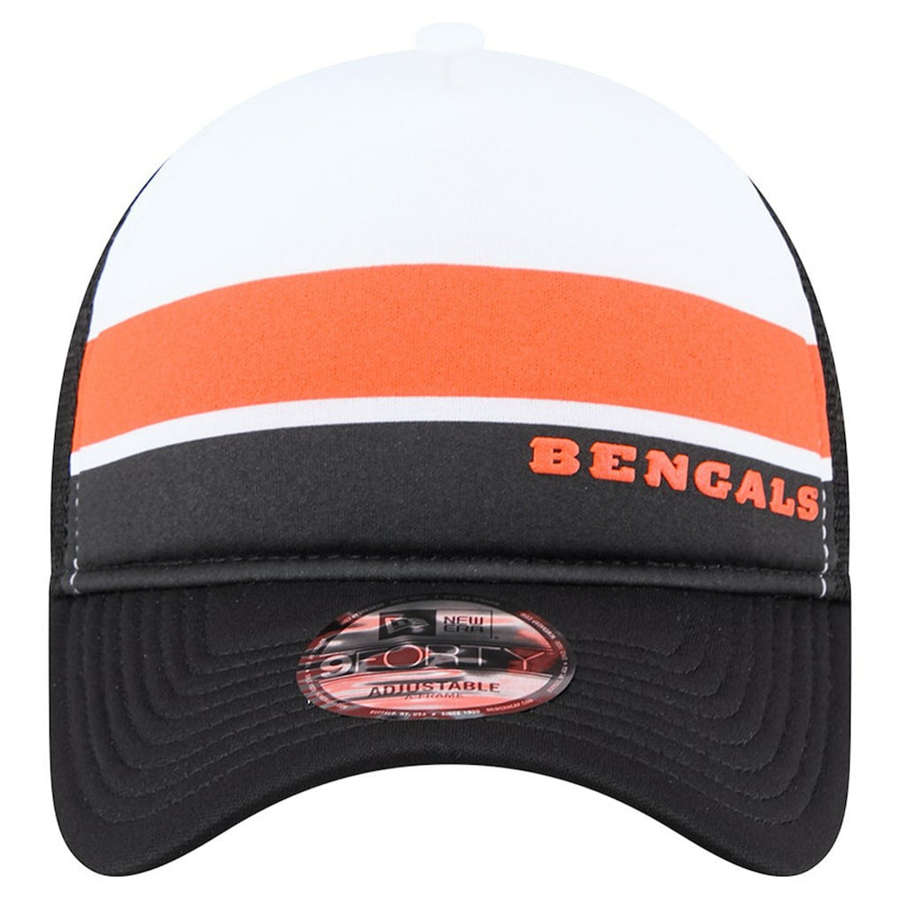 Cincinnati Bengals New Era Youth Sport Night Color Block 9FORTY A-Frame Trucker Adjustable Hat - Black online