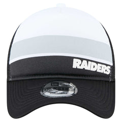 Las Vegas Raiders New Era Youth Sport Night Color Block 9FORTY A-Frame Trucker Adjustable Hat - Black for sale