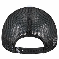Las Vegas Raiders New Era Youth Sport Night Color Block 9FORTY A-Frame Trucker Adjustable Hat - Black for sale