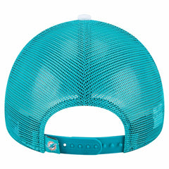 Miami Dolphins New Era Youth Sport Night Color Block 9FORTY A-Frame Trucker Adjustable Hat - Aqua discount