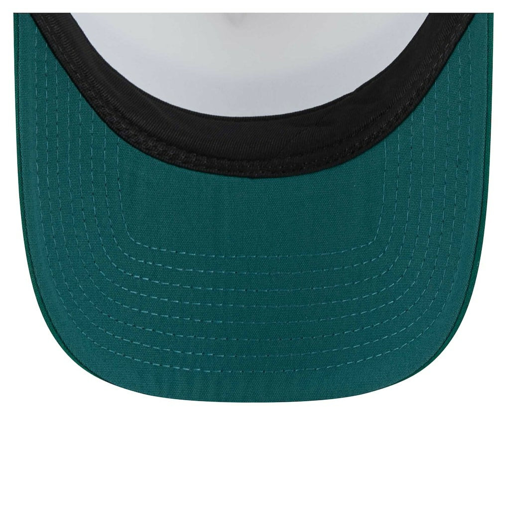 Philadelphia Eagles New Era Youth Sport Night Color Block 9FORTY A-Frame Trucker Adjustable Hat - Midnight Green outlet